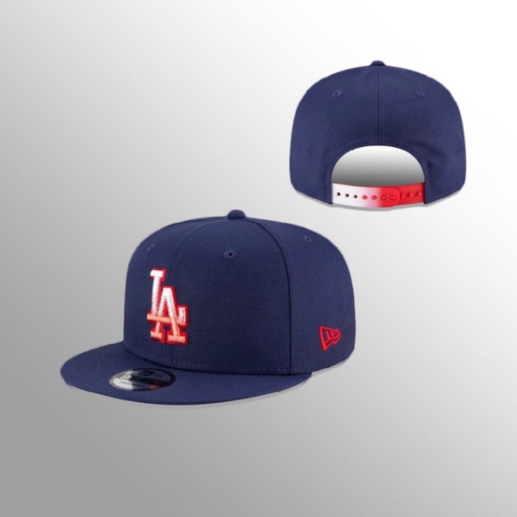 New Era Los Angeles Dodgers Navy Americana Fade 9FIFTY Snapback Hat - OSFM - Picture 9 of 9